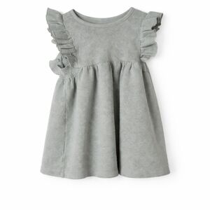 Quincy Mae Ribbed Dress Gray 18–24M